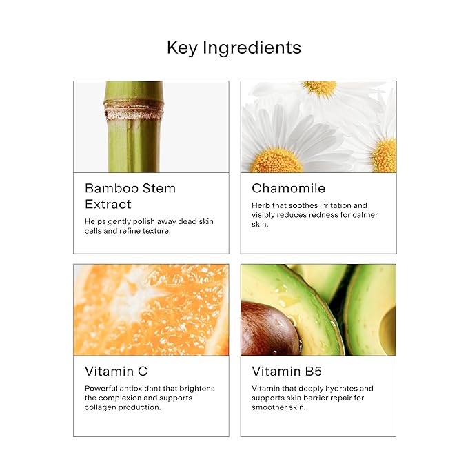 CLEARSTEM - VITAMINSCRUB - Antioxidant-Infused Scrub Cleanser - Exfoliating Face Wash + Body Scrub - Vitamin C, Hemp, Bamboo - Skin Care Products - Gluten Free, Cruelty Free - 6 fl oz / 177ml-Velvo Beauty