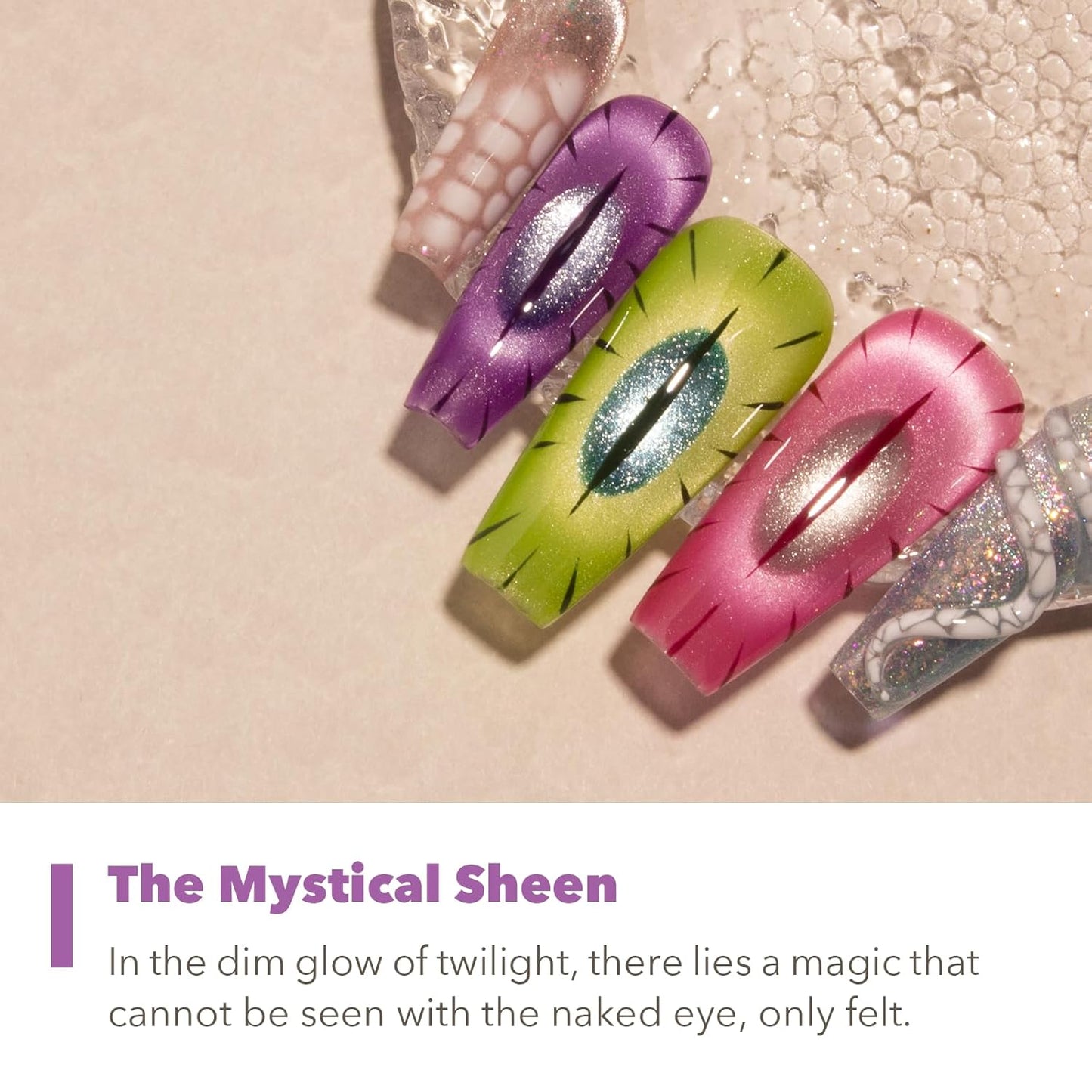 High-Density Cat Eye Gel Nail Polish with Magnet Stick, 15ml Dopamine Color Palette, Magnetic Effect Gel for DIY Manicure, Multiple Color Options - Violet Flash-Velvo Beauty