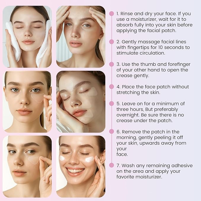 New Anti Facial Wrinkle Patches: Anti Wrinkle Patches Overnight - Smile Line Pathces - Facial Wrinkle Patche for Forehead, Smile Line, Under Eye 144 Pcs (1 Count (Pack of 144), Unscented)-Velvo Beauty