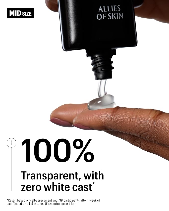 Allies of Skin Daily Face Sunscreen SPF 50, Travel Size | Zero White Cast Lightweight Formula | Dermatologist Tested Under Makeup Primer| Water-Resistant & PA++++ Broad Spectrum UVA/UVB (0.7 oz)-Velvo Beauty