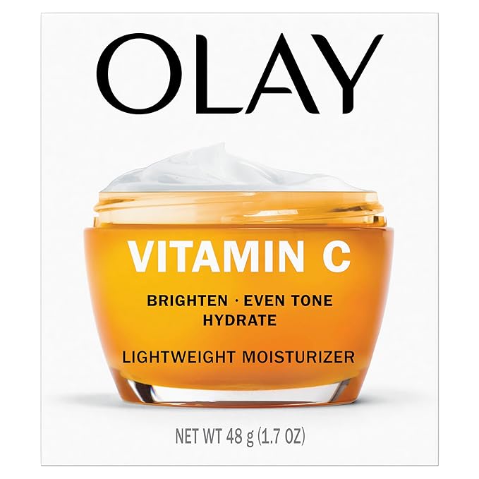 Olay Vitamin C Face Moisturizer, Brightening Cream for Women, Instant Hydration, Evens Tone, Dark Spot & Hyperpigmentation Reduction, Glowing Skin Care - Niaciniamide, Lactic Acid, 1.7 Oz-Velvo Beauty