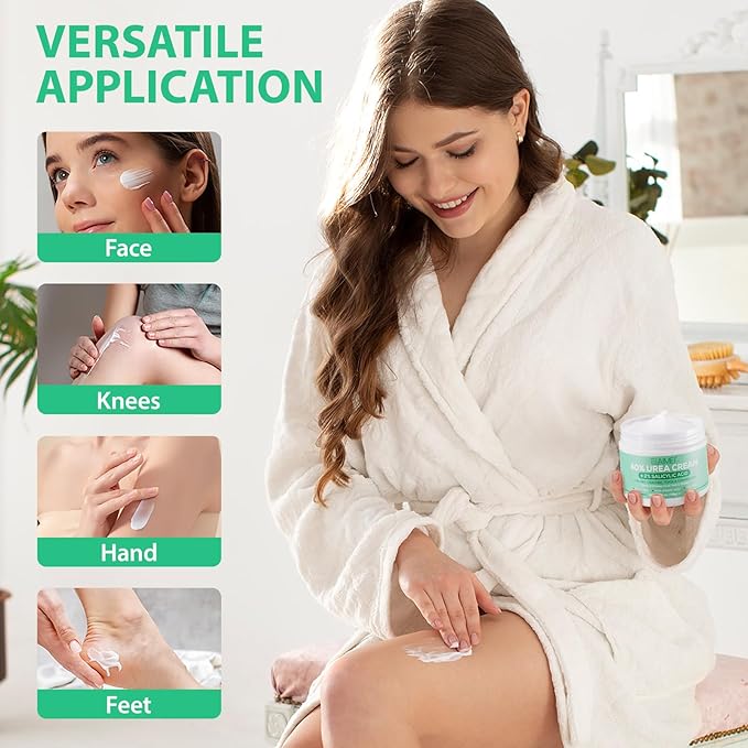 J&H Jasmine&Hyacinth 40% Urea Cream with 2% Salicylic Acid, Aloe, Feet/Heel Cream Moisturizer for Dry Cracked Heel, Knees, Elbows, Hands, Callus Remover, Intensive Hydrating Treatment-5.3 OZ/150 G-Velvo Beauty
