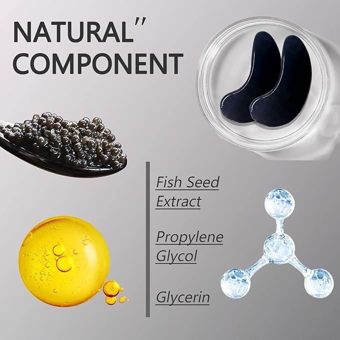 Under Eye Patches -30 Pairs Sakura Essence Eye Mask Eye Pads for Puffy Eyes, Reducing Dark Circles, Anti-Aging, Collagen Eye Mask for Moisturizing, Black-Velvo Beauty