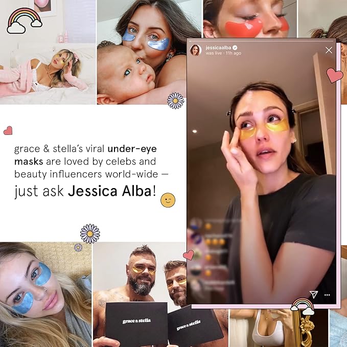 grace & stella Award Winning Under Eye Mask - Travel Size Toiletries - Bridal Shower Gifts - Gel Eye Patches for Dark Circles, Puffy Eyes, Wrinkles, Undereye Bags - Vegan - Self Care (6 Pairs, Gold)-Velvo Beauty