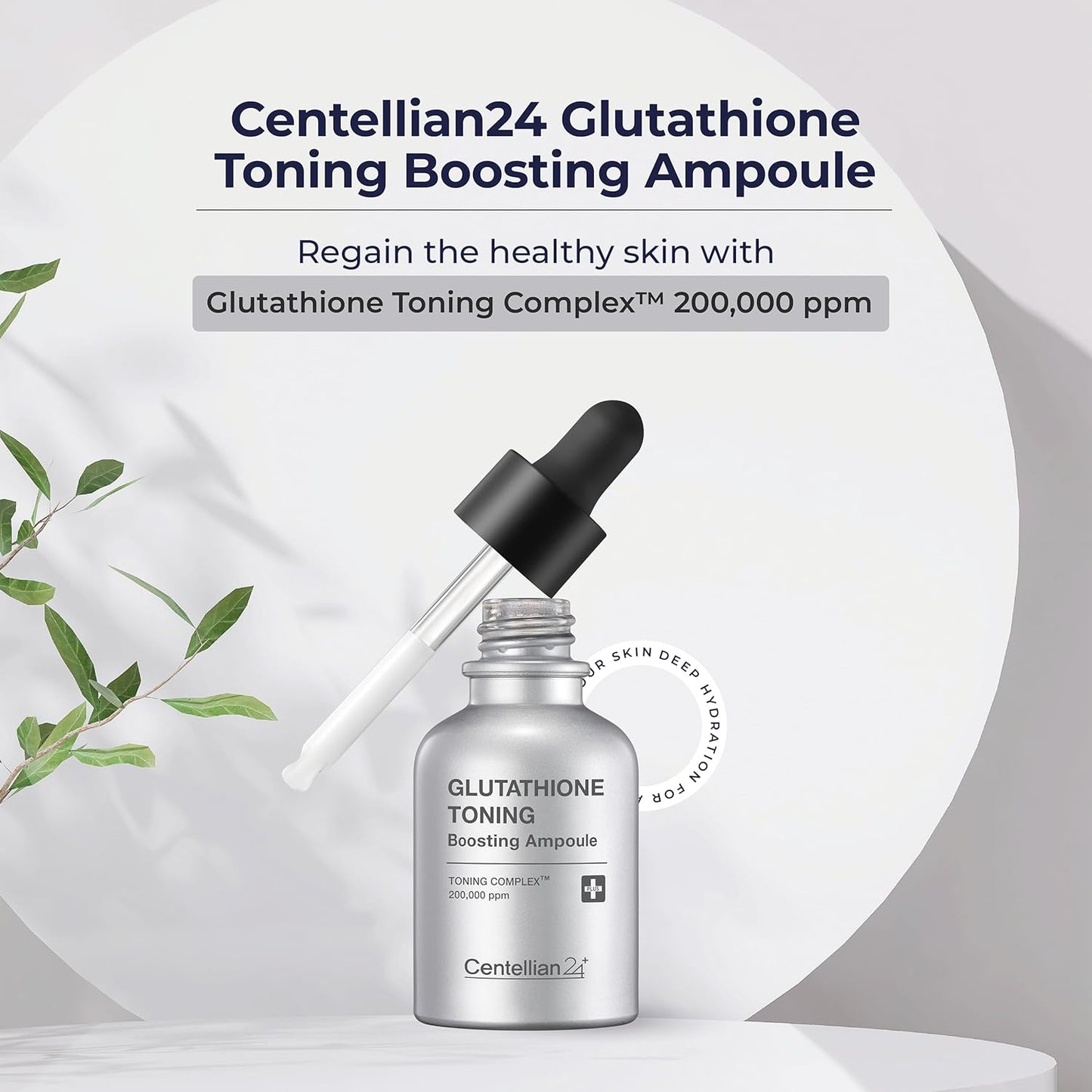 Centellian 24 Glutathione Toning Boosting Ampoule - Illuminated & Even Skin Tone. Glutathione Complex 200,000 ppm, Niacinamide & Vitamins (1.01 fl oz) by Dongkook Pharmaceutical-Velvo Beauty