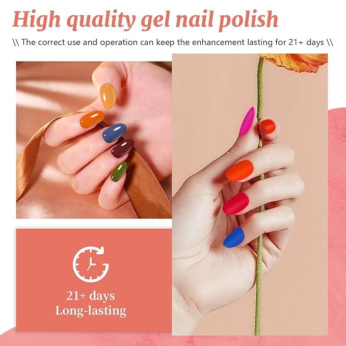 JODSONE Gel Nail Polish Kit with U V Light 32 Colors with Base Coat Matte Glitter Top Coat Gel Nail Set Manicure Salon Tools-Velvo Beauty