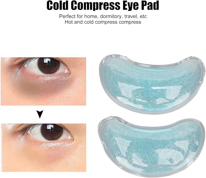 Asixxsix Gel Ice Pack, Reusable Cooling Eye Pads, Hot Cold Compress Leakage Proof Portable Soft and Skin Friendly Under Eye Patches for Dark Circles and Puffiness, Eye Relax-Velvo Beauty