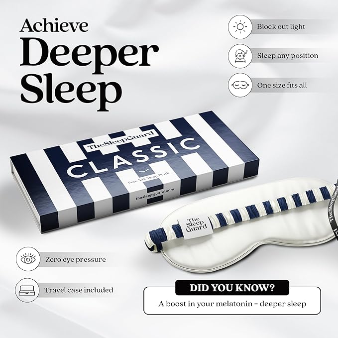 Pure Silk Sleep Mask [100% 6A Mulberry Silk, 22 Momme] Light Blocking Travel Essentials. Eye Masks for Sleeping. Black Oeko-Tex Blindfold. Eye Covers for Men & Women-Velvo Beauty