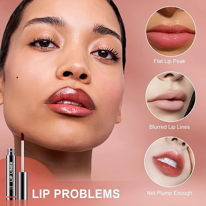OETUIOW Lip Stain Long Lasting & Waterproof Lip Liner, Non-Stick Cup Highly Pigmented Natural Finish, Lip Gloss for All-Day Color Hold (Rose)-Velvo Beauty