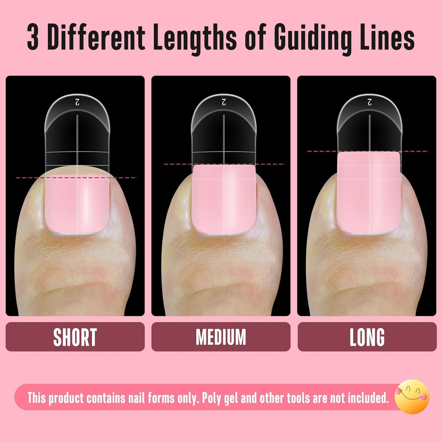 300 Pcs Toe Dual Nail Forms for Poly Gel Toenail Extension, Reusable Full Cover Molds for French Tip Acrylic Toenails, Nail Art Design Molds for Pedicure, for Salon & DIY at Home 15 sizes-Velvo Beauty