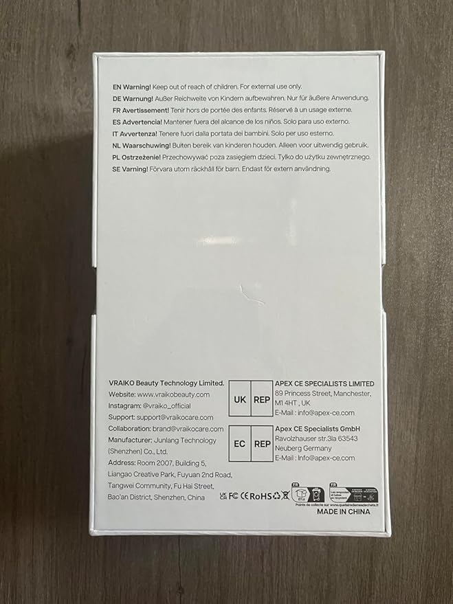 Lily Neck Face Massager, Face Sculpting Tool, Skin Rejuvenation Device with Thermal, Triple Action LED and Vibration, for Anti-Aging, Lifting and Tightening Sagging Skin (Pearl White)-Velvo Beauty