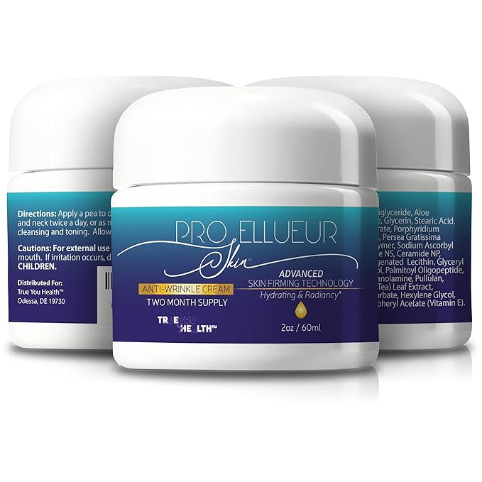 Pro Ellueur Skin Cream - Anti-Wrinkle Cream - Two Month Supply - Advanced Skin Firming Technology to Help Reduce Signs of Aging - Lift, Firm, Tighten - Lasting Hydration - Non-Greasy Formula-Velvo Beauty
