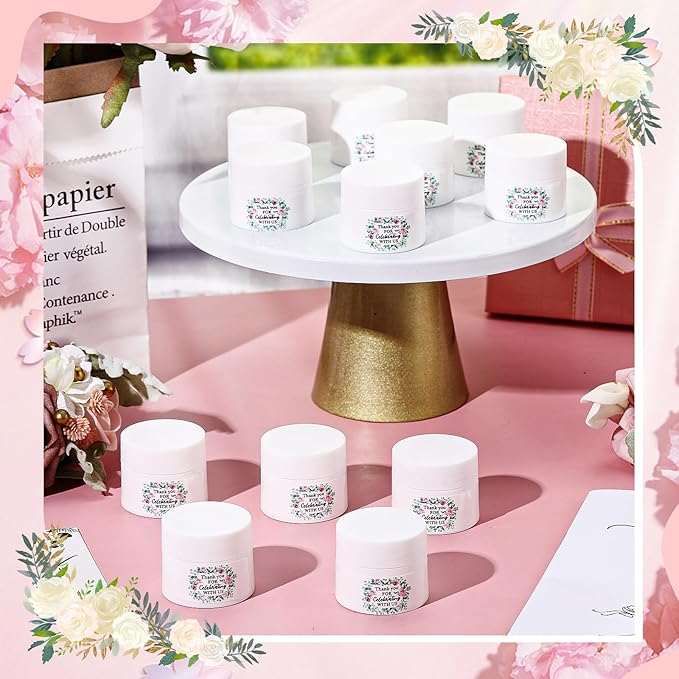 12 Pcs Thank You Lip Sleeping Mask Bulk Bridal Shower Gifts for Guests Thank You for Celebrating with Us Lip Mask Moisturize Nourish for Wedding Bridal Shower Favor Christmas Gift(Floral)-Velvo Beauty