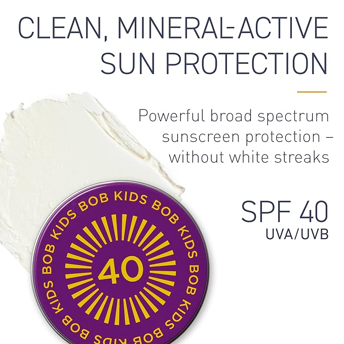 BOB KIDS Balm, SPF 40 Broad Spectrum Mineral Sun Protection, Hydrating, Perfect for Winter and Water Sports, Safe for Sensitive Skin, For All Ages-Velvo Beauty
