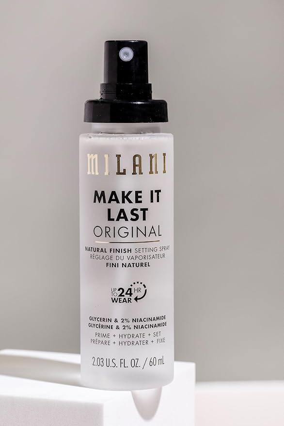 Milani Make It Last Original - Natural Finish Setting Spray 3-in-1 Setting Spray and Primer- Prime + Correct + Set Makeup Finishing Spray and Primer - Long Lasting Makeup Primer and Spray 2.03 Fl. Oz-Velvo Beauty