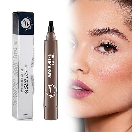 2025 Upgraded Magic Eyebrow Pencil for Women, Long-Lasting Ultra-Fine Tip Waterproof Eye Brow Pencils with 4 Fork, Smudge-Proof Natural Brow Makeup for Women - Light Brown-Velvo Beauty