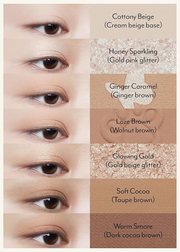I'M MEME Wonder Soft Layer Palette - 7 Shades | Portable Size, Versatile, Blendable, Neutral Colors with Soft Texture, 01 My Teddy, 0.23 Oz-Velvo Beauty