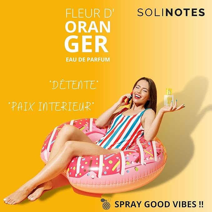 Solinotes Orange Blossom Perfume for Women & Men, 1.7 Fl Oz/ 50 ML Eau De Parfum, Delicate Floral and Soothing Scent with Premium Ingredients - Clean Perfume, Cruelty Free, Vegan, Made in France-Velvo Beauty
