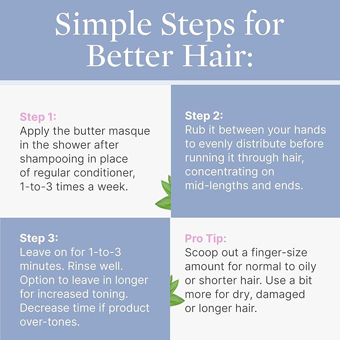 Better Not Younger Silver Lining Purple Hair Mask for Women 40+ – Deep Conditioning Treatment for Gray, Silver & Blonde Hair - Butter Mask with Plant-Based Oils – Hydrates & Neutralizes Brassiness-Velvo Beauty