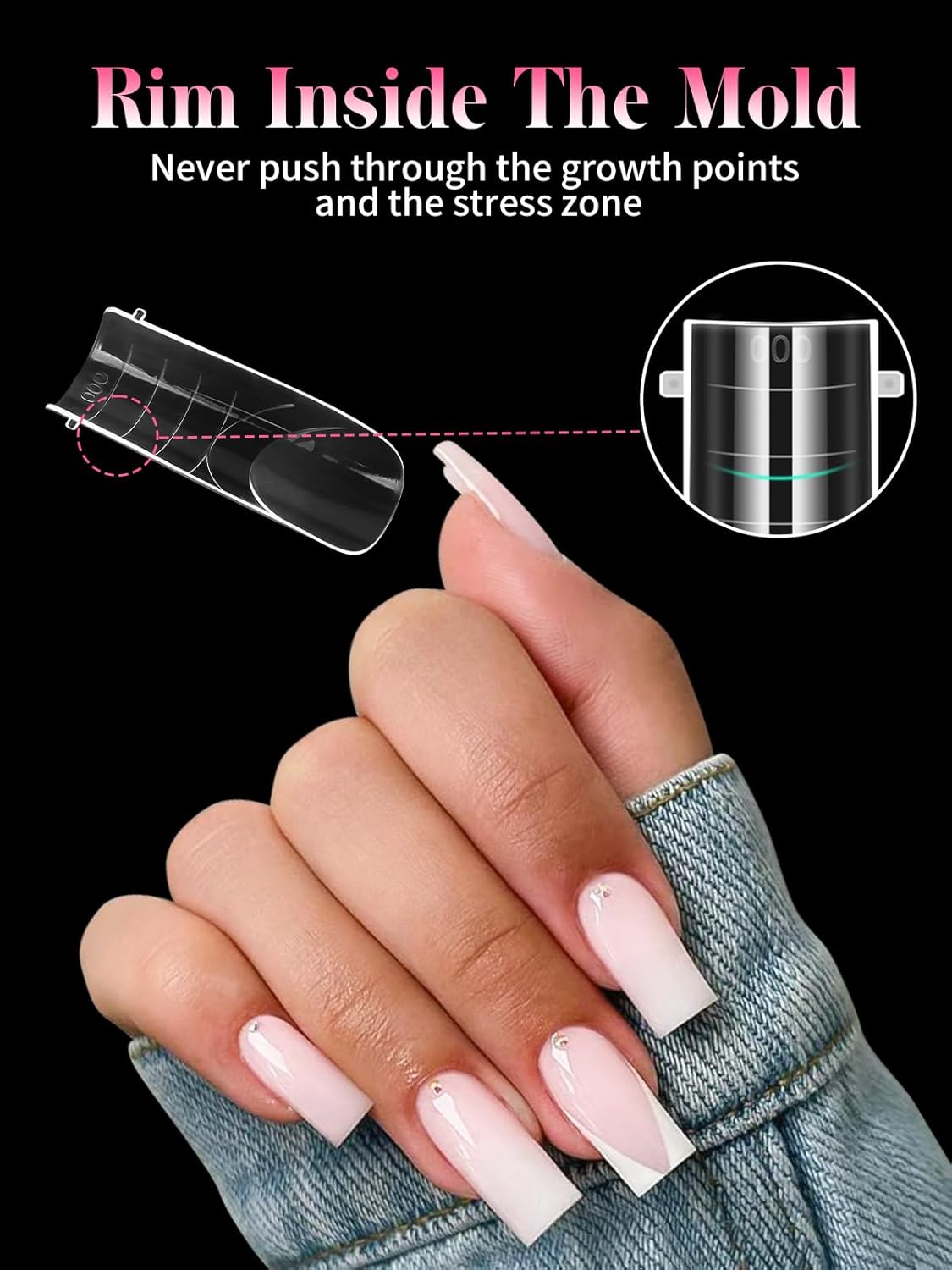 EBANKU Dual Nail Forms for Poly Extension Gel, 150 PCS Nail Molds Reusable 15 Sizes Nail Extension Forms for Builder Gel Manicure Design Salon DIY-Velvo Beauty