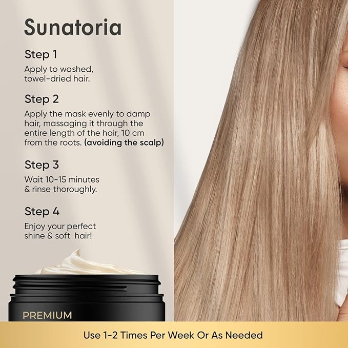 SUNATORIA Keratin Hair Mask - Deep Conditioner for Dry Damaged Hair - Hydrates, Repairs, Nourishes - Keratin Hair Treatment - Deep Conditioning Hair Mask - Keratina Mascarilla Para el Cabello-Velvo Beauty