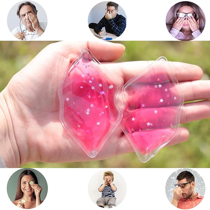 Eye Pad, Gel Eye Pad, Cooling Eye Pads, Gel Eye Mask,Gel Ice Pack, Cooling Ice Eye Masks, Hot Cold Eye Mask, Eye Ice Pack, Gel Eye Mask for Puffy Eyes, Migraine, Puffiness (10 pcs)-Velvo Beauty