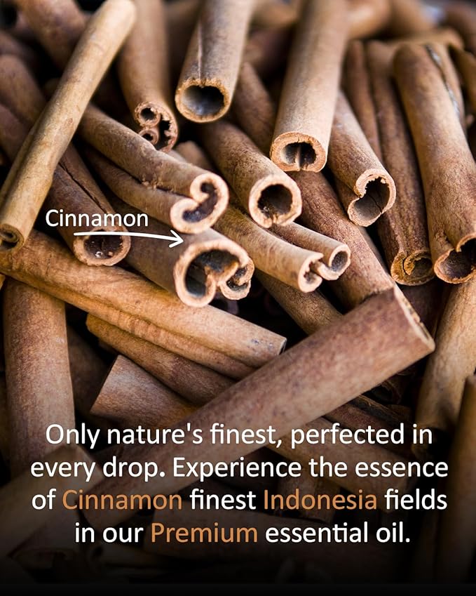 Pure Cinnamon Essential Oil, 100% Pure Natural Cinnamon Essential Oil, Premium Grade Essential Oils for Diffusers for Home, Skin, Care Massage, Soap Making, Aromatherapy, 4 Fl Oz | 120ml-Velvo Beauty