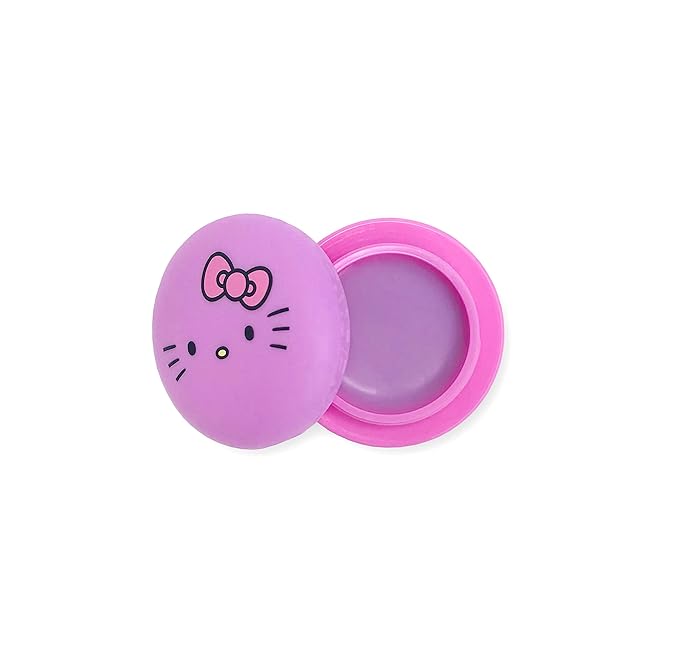 The Crème Shop x Sanrio Hello Kitty Macaron Lip Balm (Hello Kitty Unicorn Rainbow Sherbert) Korean Cute Scented Pocket Portable Soothing Advanced Must-Have on-The-go-Velvo Beauty