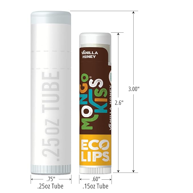 Mongo Kiss USDA Organic Lip Balm Set 8-pack (0.15 oz. each) with Mongongo Oil & Cocoa Butter to Moisturize Chapped Lips | Made in USA by Eco Lips - Peppermint-Velvo Beauty