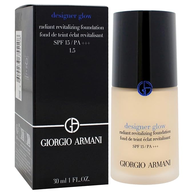 Designer Glow Radiant Revitalizing Foundation SPF 15 PA Plus - 1.5 by Giorgio Armani for Women - 1 oz Foundation-Velvo Beauty