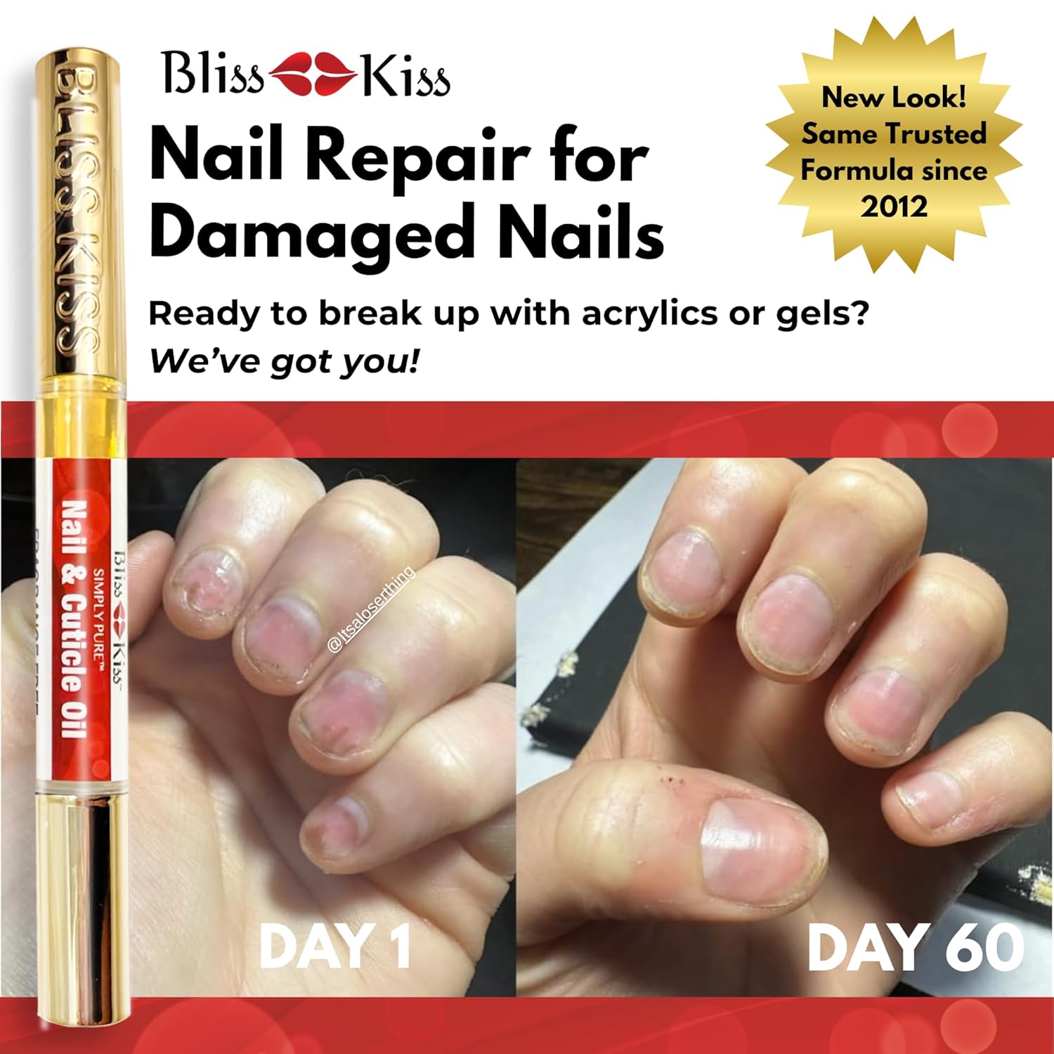 Bliss Kiss | 1 Fragrance Free | Nail Oil Cuticle Pen w/Vitamin E & Jojoba⏤Nail Strengthener Nail Growth Serum for Brittle Peeling Breaking Thin Nails-Velvo Beauty