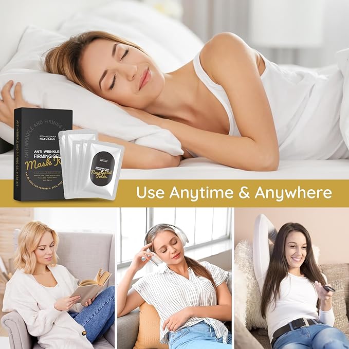 Enaskin Naturals 5 in 1 Anti Wrinkle Face Patches Anti Wrinkle Gel Face Masks (5 in 1 Pack)-Velvo Beauty