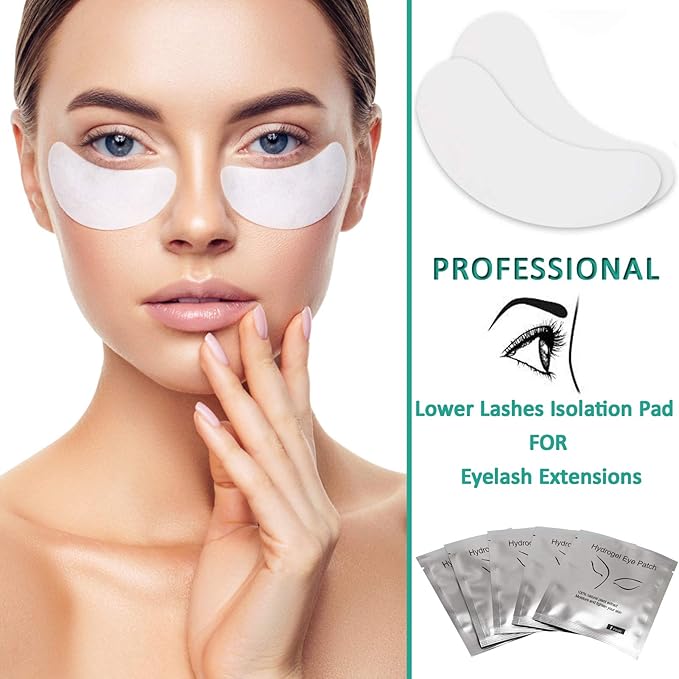 50 Pairs Under Eye Pads, Eyelash Extension Gel Patches, Lint Free DIY False Lash Extension Beauty Makeup Hydrogel Gel Eye Patches-Velvo Beauty