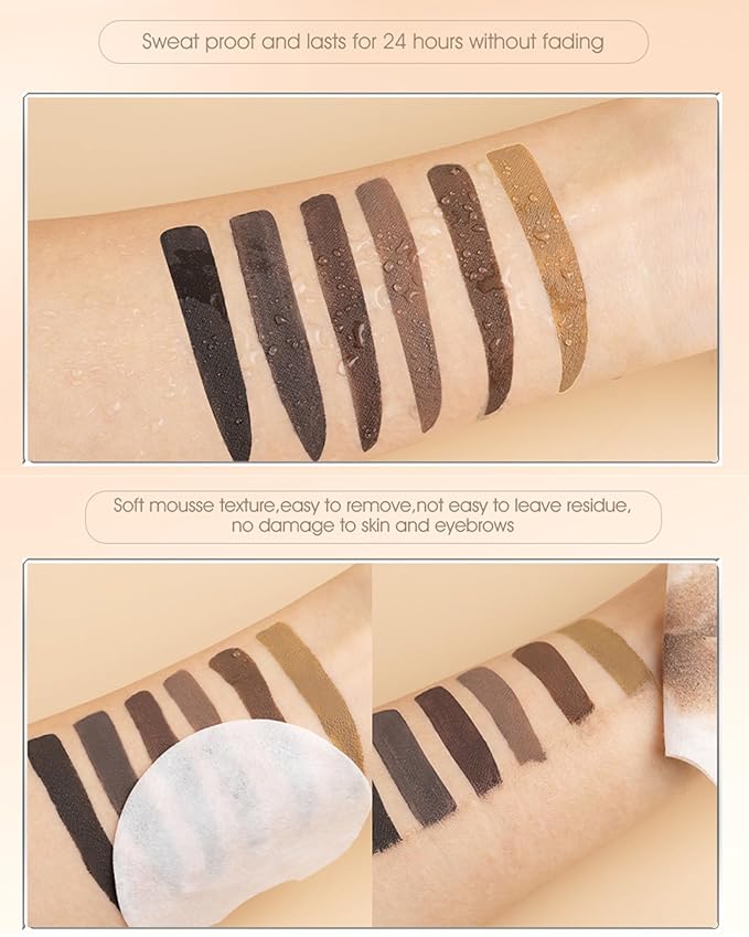 Waterproof Tinted Brow Gel-Long Lasting Smudgeproof Liquid Eyebrow Makeup,Eyebrow Mascara Tinted Brow Glue,Eye Brow Filler,Volumizing Enhance Brow Mascara,With Brow Razor Brush,Gift for Women-Blonde-Velvo Beauty