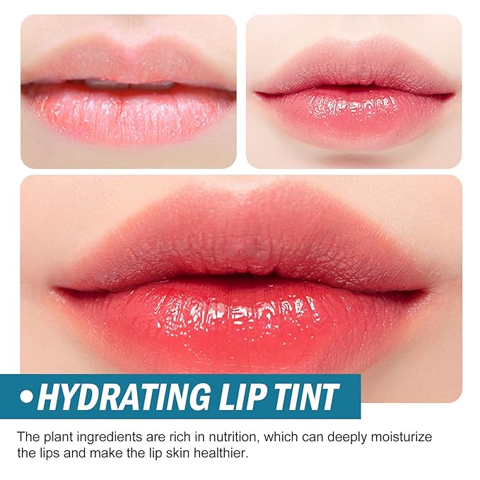 4Pcs Lip Tint Hydrating, Moisturizing Effect Tinted Lip Balm Repair Dry Lips Hydrating Strength Hydrating Lip Tint Lip Care Lip Gloss, Long-Lasting Non-sticky Natural Ingredients Lip Tint-Velvo Beauty