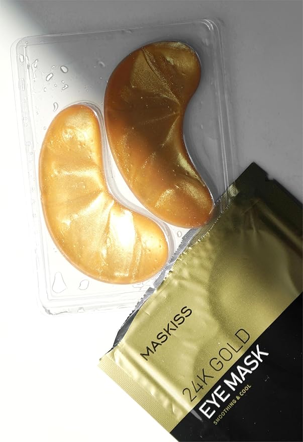 24k Gold Under Eye Patches (15 Pairs), eye mask, Collagen Skin Care Products, Eye Patches for Puffy Eyes, eye masks for dark circles and puffiness-Velvo Beauty