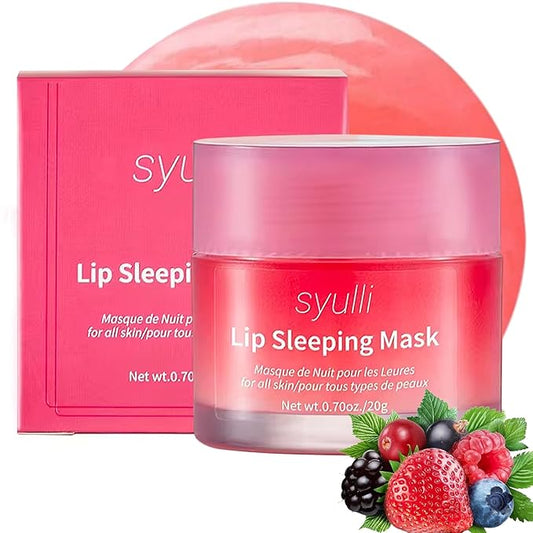 Sleeping Lip Mask,Organic Vitamin C Lip Sleeping Mask Hydrate & Repair Sleeping Lip Balm, Nourish Overnight Lip Care Treatment Lip Line & Color Improve,Crack & Dry Sleeping Lip Mask For Women & Men-Velvo Beauty