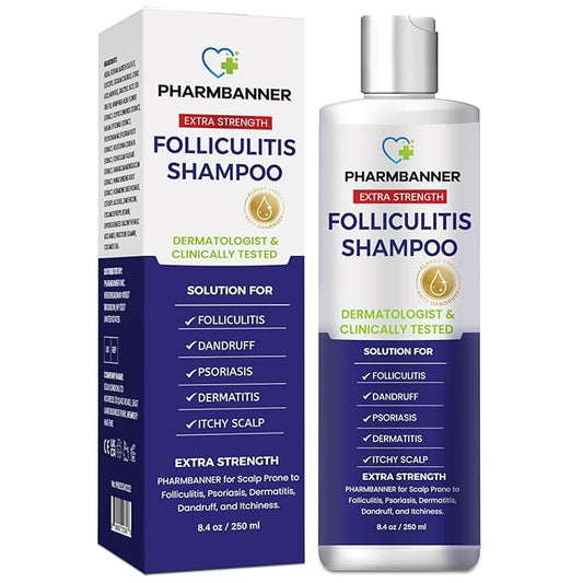 Anti-Fungal Shampoo for Folliculitis, Seborrheic Dermatitis, Scalp Psoriasis - Relieves Itchy & Dry Scalp-Velvo Beauty
