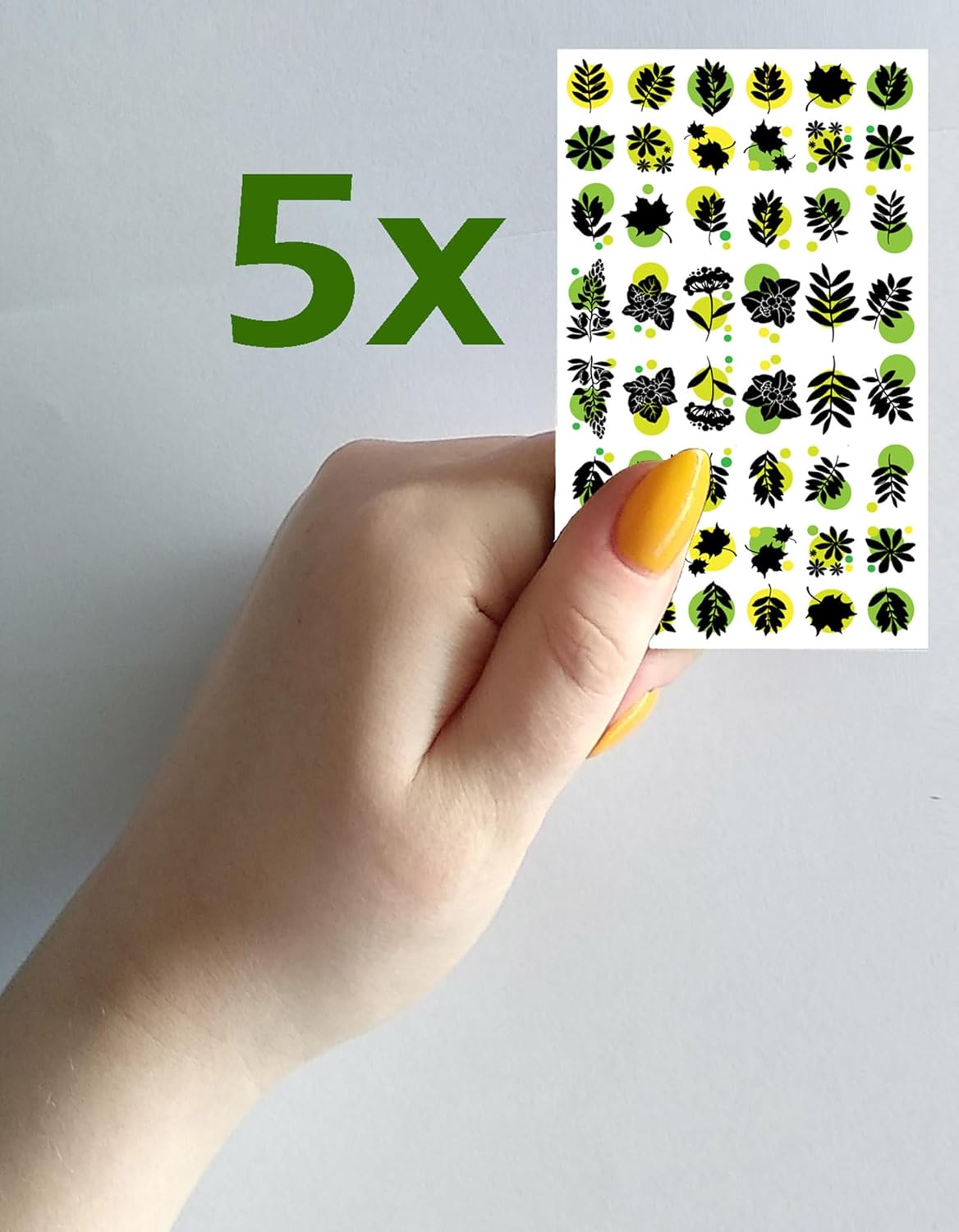Nail Stickers Decal Transfers (5 Sheets) FLONZNAIL Small Leaves Vintage Style-Velvo Beauty