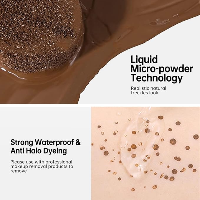 Freckle Cushion Natural Like Freckle Makeup Fake Freckles Pen Waterproof Long Lasting Quick Dry, Get Sun-kissed Stars Makeup Freckle in One Press, Fresh Brown, 15g-Velvo Beauty