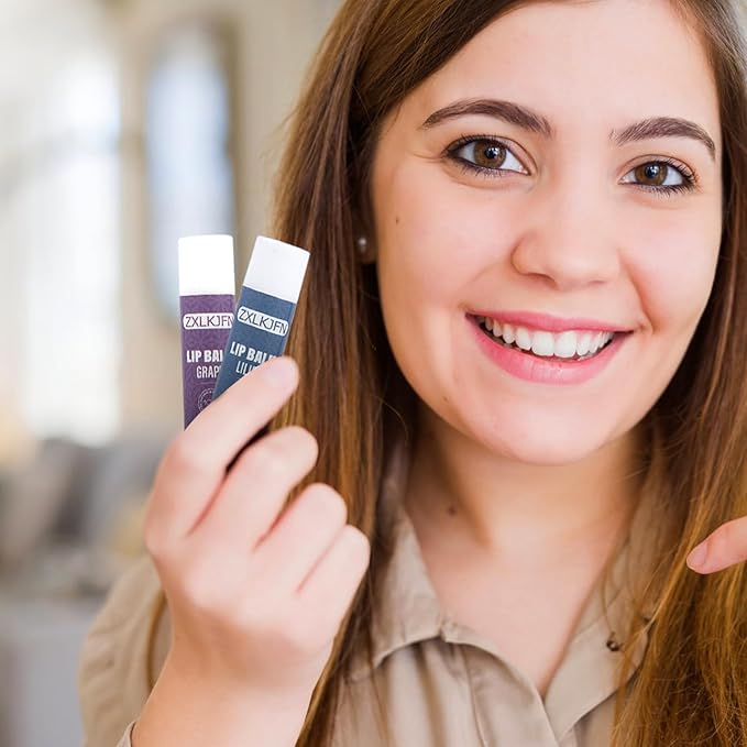 Organic Lip Balm Set - 3 Flavors - 100% Natural Moisturizer for Cracked & Dry Lips Smooth and Supple Lips - Non-GMO-Velvo Beauty