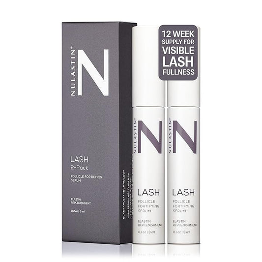 NULASTIN Eyelash Serum for Thicker-Looking Lashes - Follicle Fortifying LASH Serum - Clinically Tested Eyelash Enhancing From the Experts in Brows and Lashes (2 Pack, 0.1 Fl Oz Each)-Velvo Beauty
