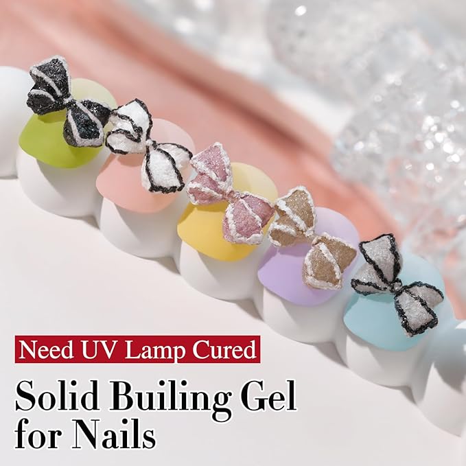 Double Rhythm 3D Nail Gel Solid Sculpting Gel for Nail Art Non-Sticky Hard Gel for Building Carving Molding Nail Extension Soak Off UV/LED Salon Home DIY 0.5 Oz (Gypsum Black)-Velvo Beauty