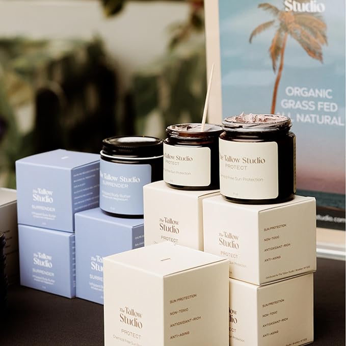 Everyday Tallow Mineral Sunscreen ~ SPF 30 | 100% Grass-Fed & Organic | Face & Body | Naturally Scented with Frankincense & Lavender Oil | Zinc Oxide | Water Resistant (2oz)-Velvo Beauty