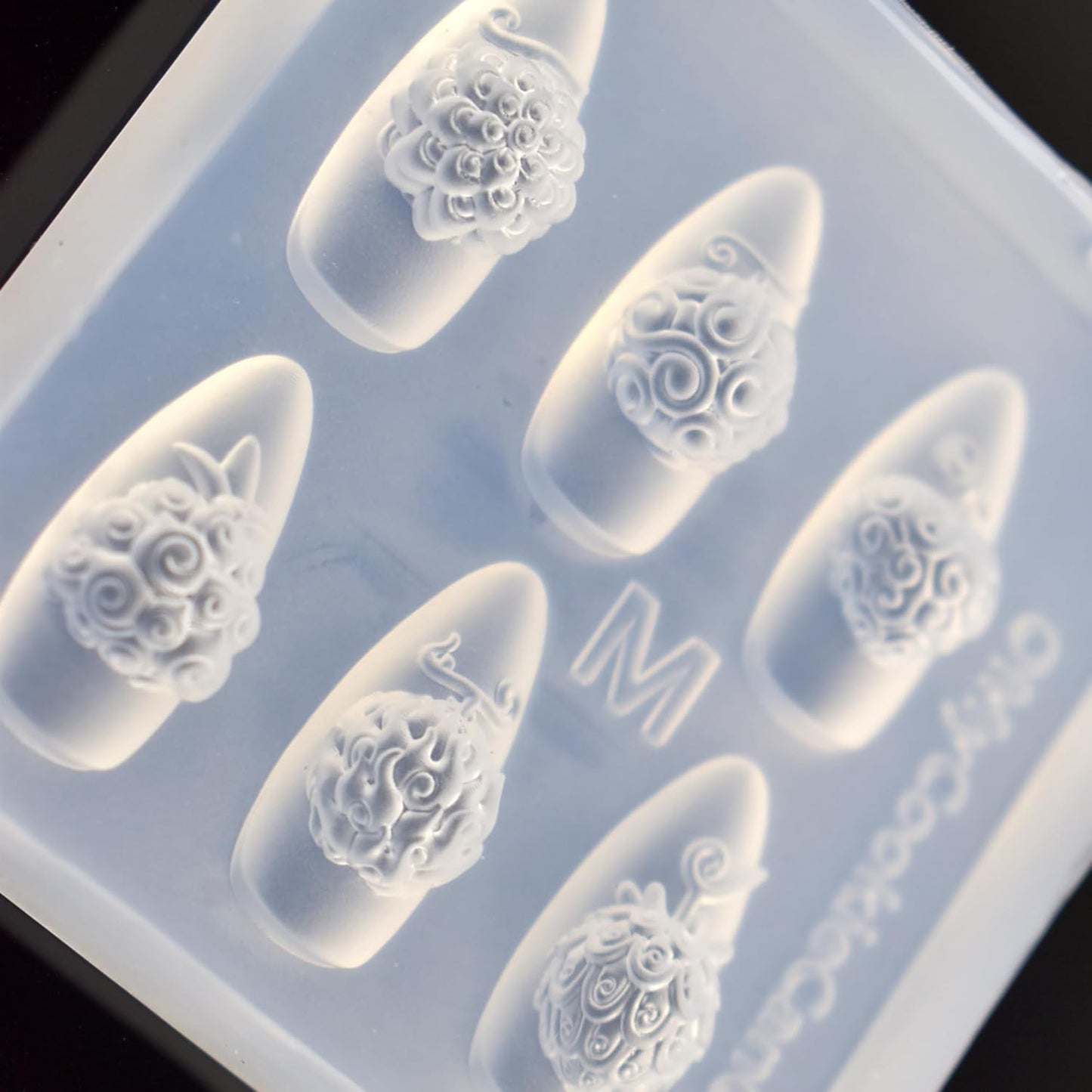 3D Flowers Nail Mold Devil Fruit Carving Template Silicone Nail Tools for Resin Charms Manicure DIY Supplies-Velvo Beauty