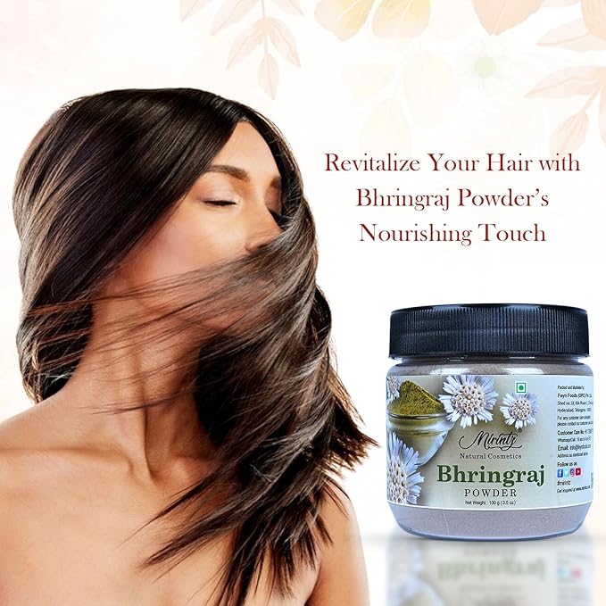 100% Natural Bhringraj Powder | (100 gms) False Daisy Powder Herbal Supplement | Eclipta Alba for Hair Growth Supplements | Karisalankanni Ayurvedic Support for Healthy Hair | Herbal Hair Mix-Velvo Beauty