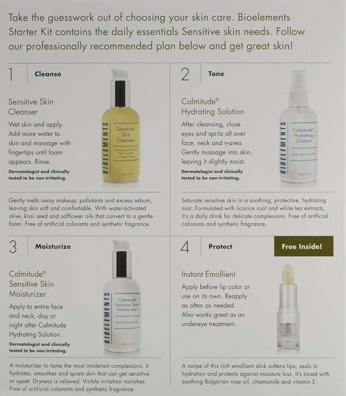 Bioelements Starter Kit for Sensitive Skin-Velvo Beauty