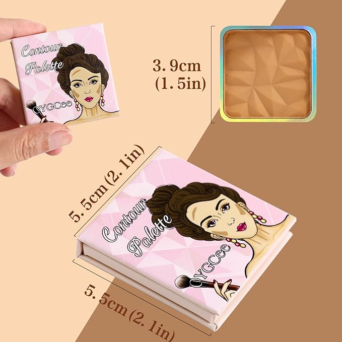 Matte White Highlight Contour Palette Bright,Mini Professional Matte Contouring Makeup Pallet for Face,Long Lasting Smooth Powder for Face,Convenient,Cruelty-Free & Vegan-Velvo Beauty