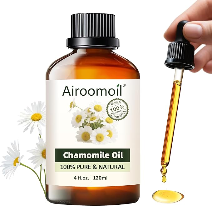 Pure Chamomile Essential Oil, 100% Pure Natural Chamomile Essential Oil, Premium Grade Essential Oils for Diffusers for Home, Skin, Care Massage, Soap Making, Aromatherapy, 4 Fl Oz | 120ml-Velvo Beauty