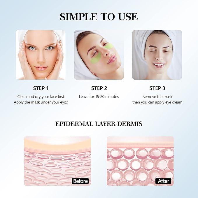 Eye Masks for Dark Circle Puffiness Dry Seaweed Eye Mask Puffy Eyes Undereye Patches Treatment 60 Pieces Collagen Eye Gel Mask Woman Men Hydrating Under Eye Mask Reduce Wrinkle Fine Line Revitalize-Velvo Beauty